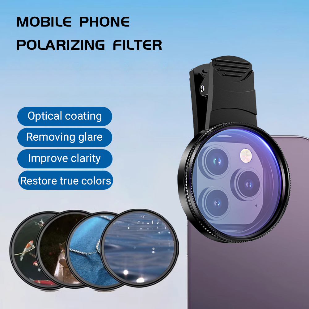 Phone Accessories Useful - Lente polarizadora universal para celular, 52mm,