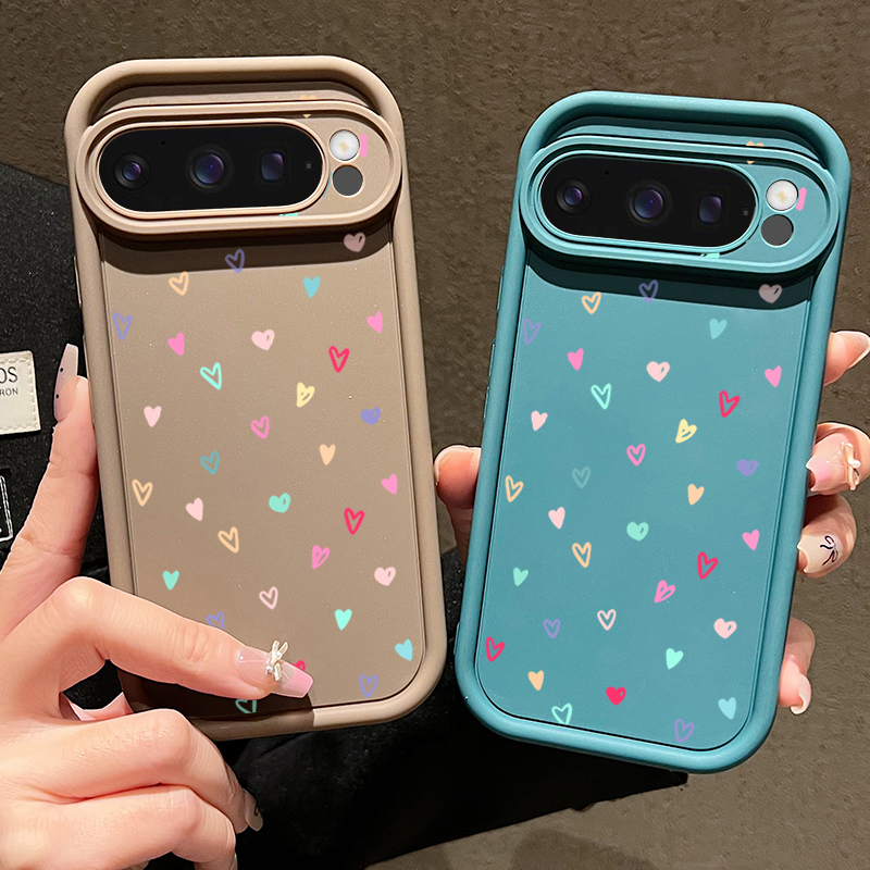 Capa macia colorida de coraçõe - Google Pixel 9 Pro avaliação e preço